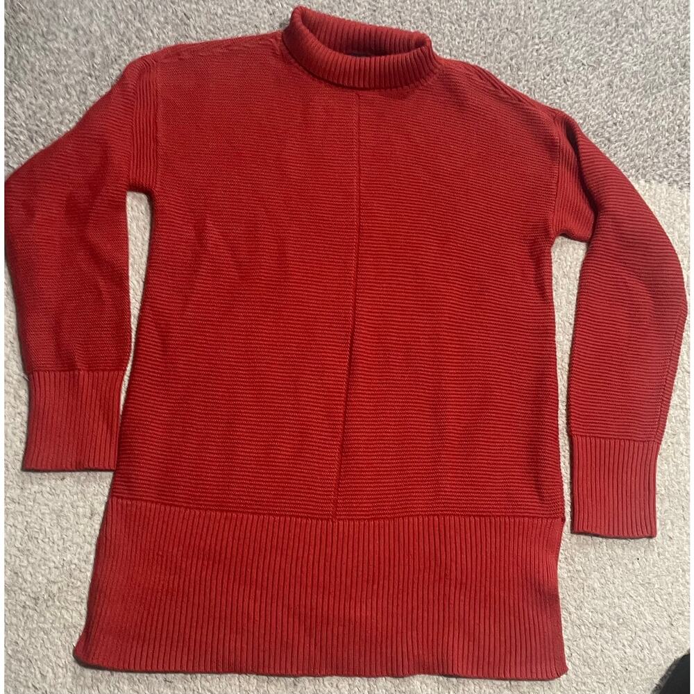 Talbots Turtleneck Sweater Women's Size Small Long Sleeve Red/ Orange JOS161